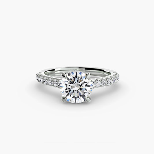 Vionne Solitaire with Pavé