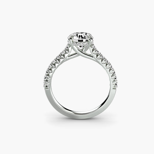 Vionne Solitaire with Pavé