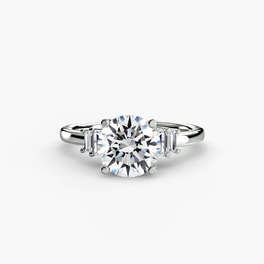 Mirelle Baguette Accented Solitaire