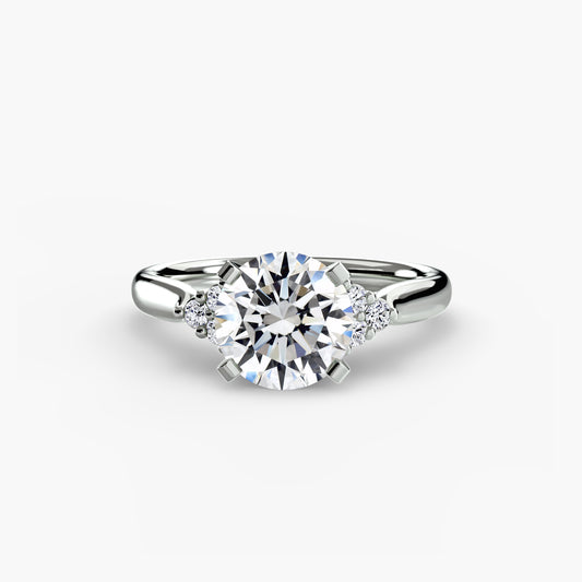 Sylvara Solitaire with Cluster Shoulders