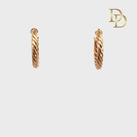 Rosette Gold Hoops